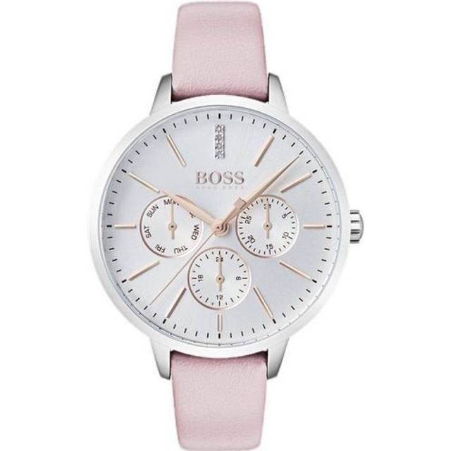 BOSS Ladies Symphony Pink Leather Strap Watch 1502419