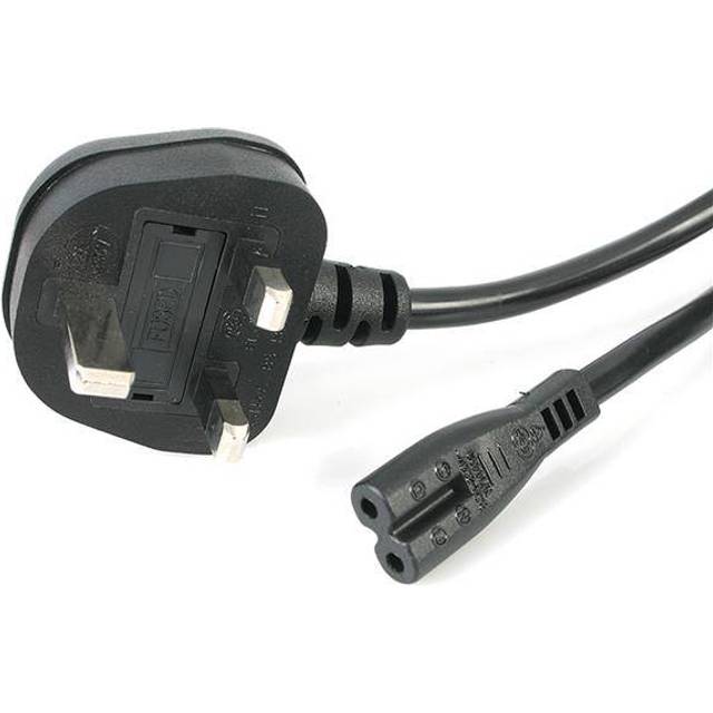 StarTech PXTNB2SUK1M 1m Laptop Power Cable UK BS-1363 to C7 Figure...