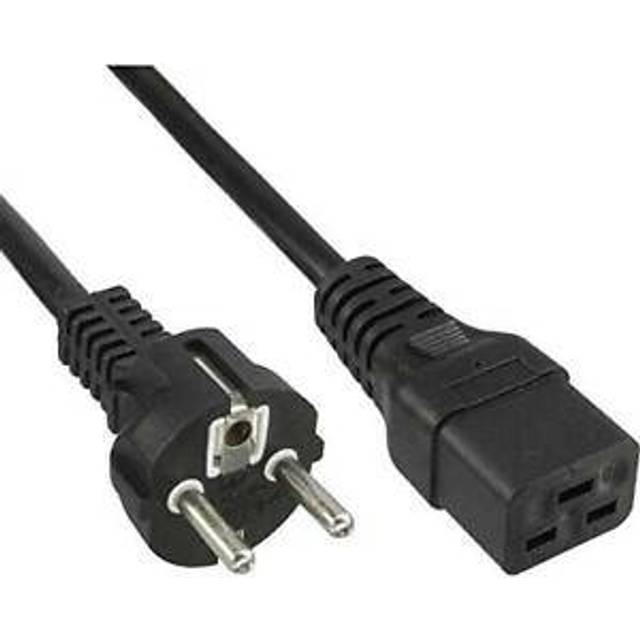 StarTech.com 2m (6ft) Computer Power Cord, 16AWG, EU Schuko to C19, 16A 250V, Black Replacement AC Power Cord, Printer Power Cord, PC Power Supply Cable, Monitor Power Cable - UL Listed