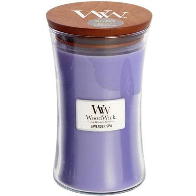 Woodwick Lavender Spa doftljus trä wick 609.5 g
