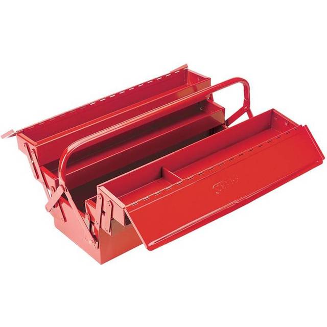 Draper Extra Long Four Tray Cantilever Tool Box (22 Litres) - Red