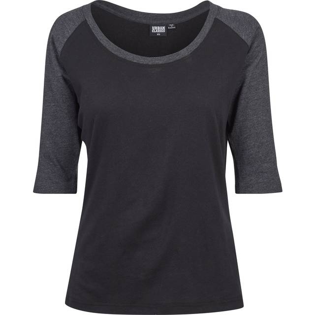UC Ladies UC 3/4 Contrast Raglan Tee Medium Gray / XS Långärmad tröja