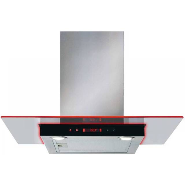 CDA EKN70SS 70cm Flat Glass Extractor With Edge Lighting