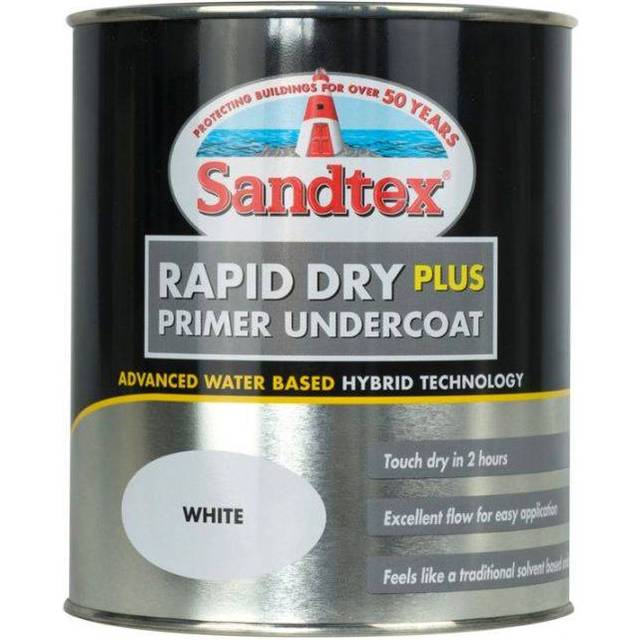 Sandtex Rapid Dry Plus Primer Undercoat Paint - White - 750ml