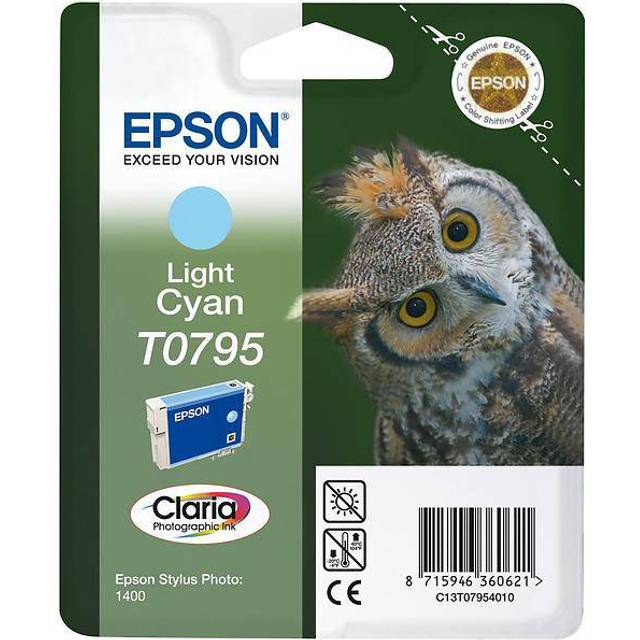 Epson C13T07954020 Original Epson T0795 Claria Photographic Light Cyan Ink Cartridge