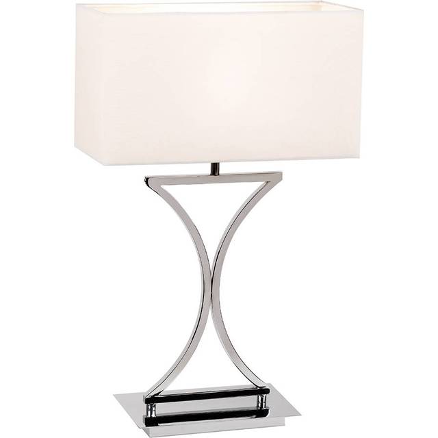Monique 58.5cm Chrome Table Lamp (58.5cm H X 36cm W X 16cm D)
