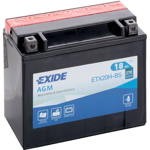 Exide AGM (MC) ETX20H-BS 18 Ah - MC-batteri