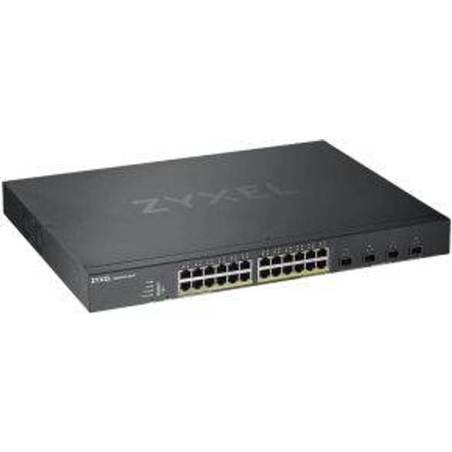XGS1930-28HP, 28 Port Smart Managed PoE Switch, 24x Gigabit PoE and 4x 10G SFP+, hybird mode, standalone or NebulaFlex Cloud, 375 Watt PoE