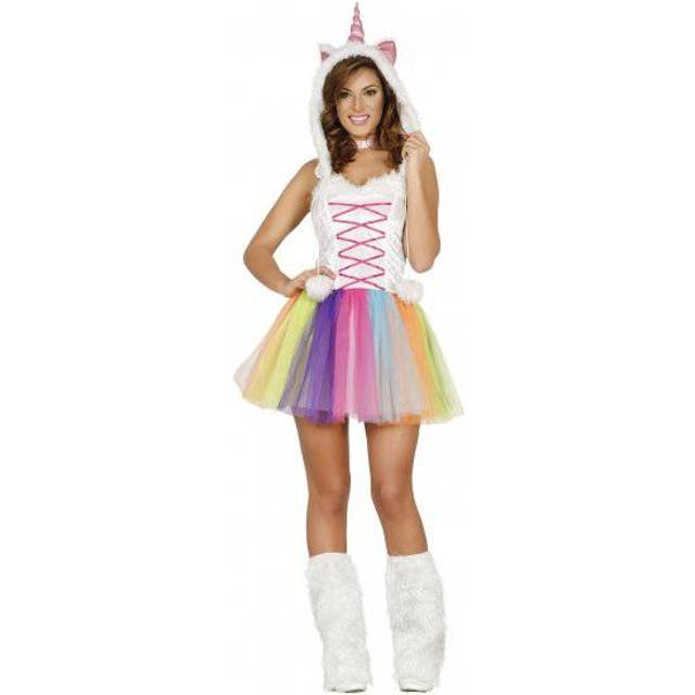 Womens Unicorn Fancy Dress Costume 8 to 10