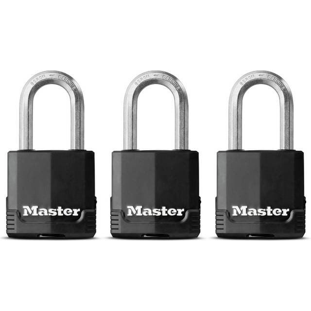 Masterlock Excell Weather Tough Padlock Pack of 3 Keyed Alike 48mm Standard