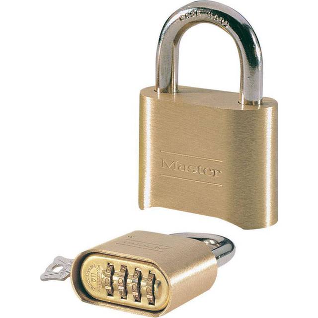 Master Lock Master Lock 175EURD 52mm Certified Combination Padlock with Solid Zinc Body with Brass Finish