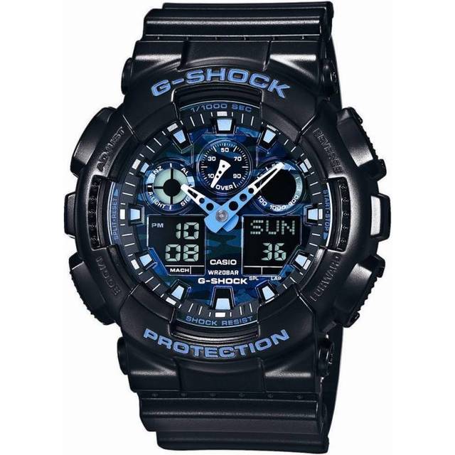 CASIO G-Shock Analog-Digital 'Black Blue' - black blue - Free