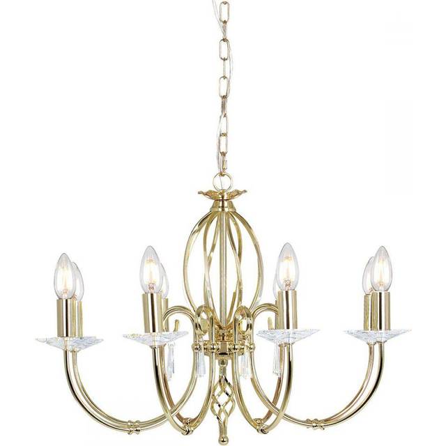 Elstead AG8 AGED BRASS Aegean Eight Light Chandelier Aged Brass