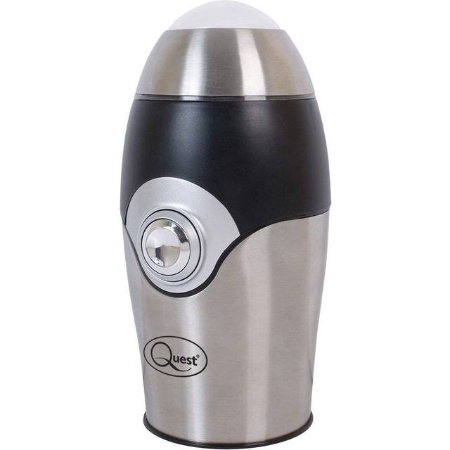 QUEST 34160 Electric Coffee Grinder - Black & Silver, Black,Silver/Grey