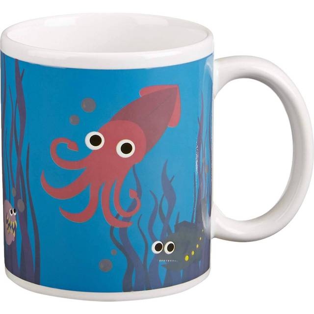 Coffee tea cup heat sensitive colour changing full battery morph mug