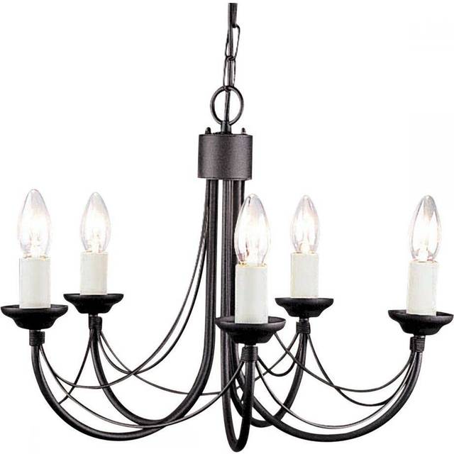 Elstead CB5 BLACK Carisbrooke Five Light Chandelier Black