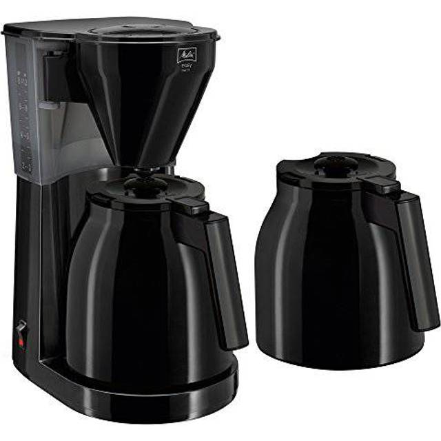 Melitta Easy Therm 2 kannor 1023-06 automatisk kaffebryggare: Vällagat kaffe med stilfull, enkel design och smarta lösningar. Svart