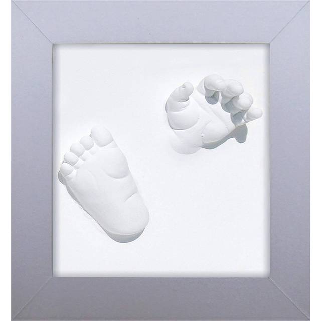 Happy Hands 3D DeLuxe uppsättning för fot/handavtryck White 23x23 cm