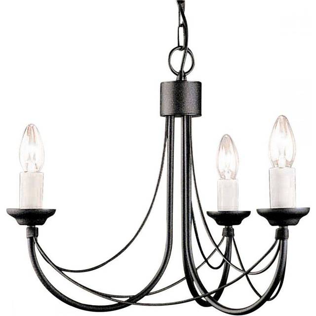 Elstead CB3 BLACK Carisbrooke Three Light Chandelier Black