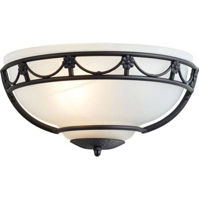 Elstead CB/WU BLACK Carisbrooke One Light Wall Uplighter Black