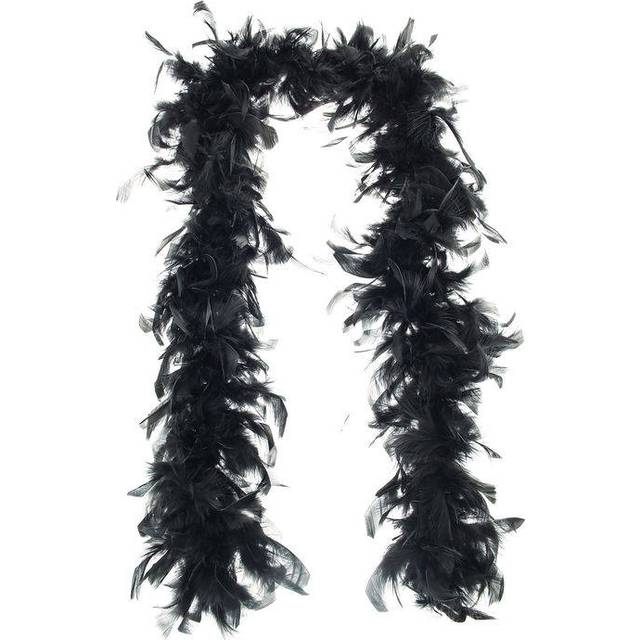 Smiffy's Boa Feather, 50 G/150cm - Black - Feather Fancy Dress 20s Ladies -  boa feather fancy dress black 20s ladies accessory 50g flapper white