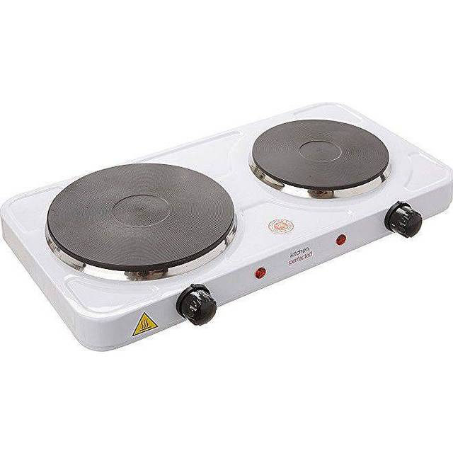 Lloytron E4202WH Kitchen Perfected Double Hotplate, 2500 W, White