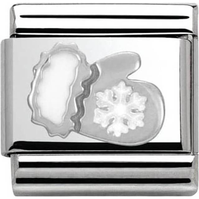 Nomination Classic Silver Glove with Snowflake Christmas Charms