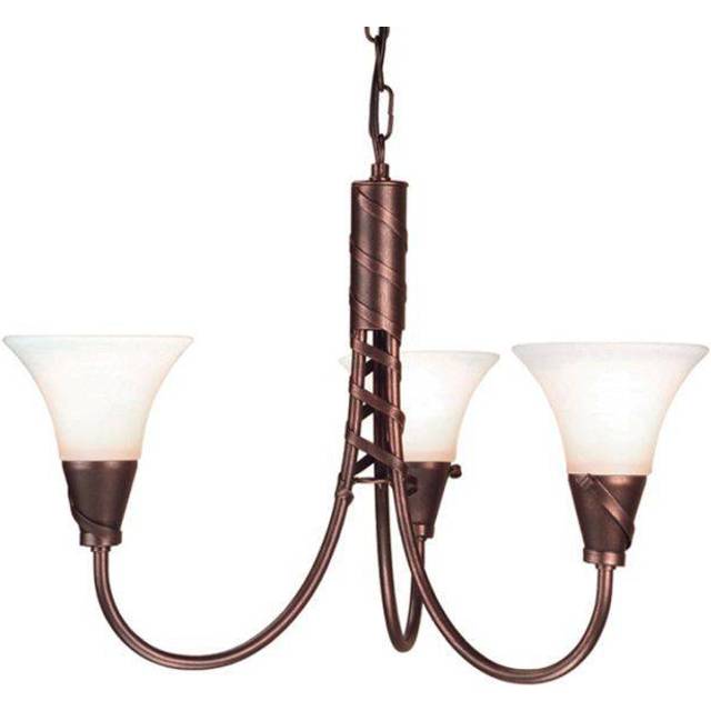 Elstead EM3 COPPER Emily Three Light Chandelier Copper Patina