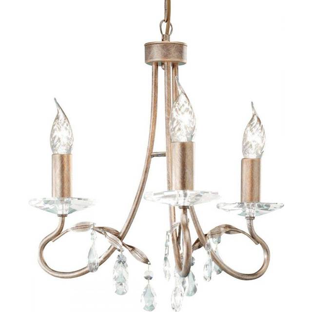Elstead CRT3 SILVER/GOLD Christina Three Light Chandelier Silver/gold
