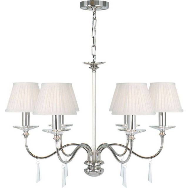 Elstead FP6 POL NICKEL Finsbury Park Six Light Chandelier Polished Nic