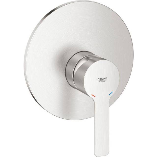 Grohe Lineare Concealed Shower Mixer Trim Set With Single Lever - Super steel Finish: Super Steel