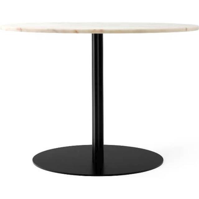 Audo Copenhagen Harbour Column dining table Marble off white. ø105 cm. black stand