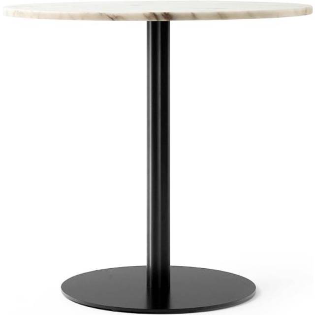 Audo Copenhagen Harbour Column matbord Oak black-ø80 cm-svart stativ