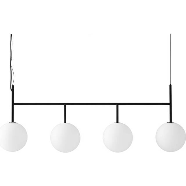 Audo TR Pendel Rail Sort Mat Opal Glas