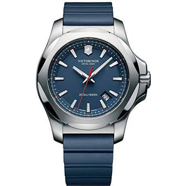 Victorinox Swiss Army I.N.O.X. Rubber Strap Blue Dial Quartz Diver&#39;s 241688-1 200M Men&#39;s Watch