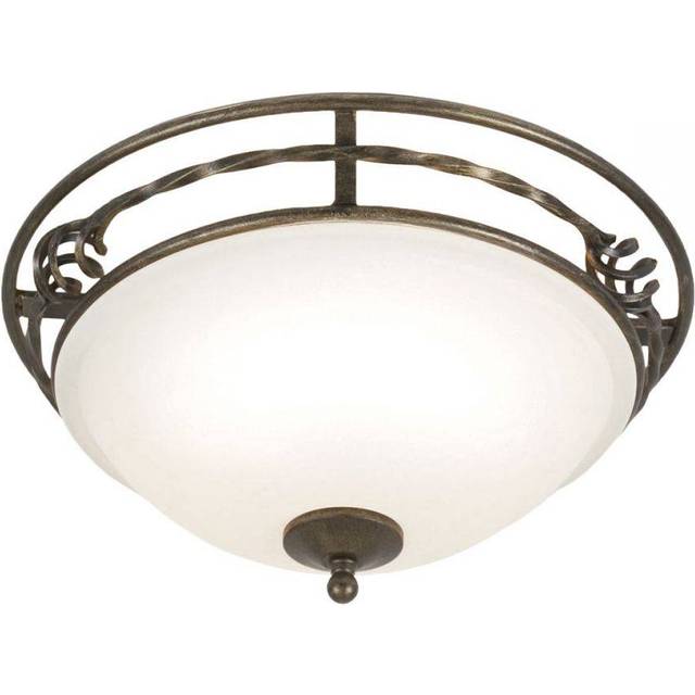 Elstead PB/F/A BLACK Pembroke Two Light Flush Black
