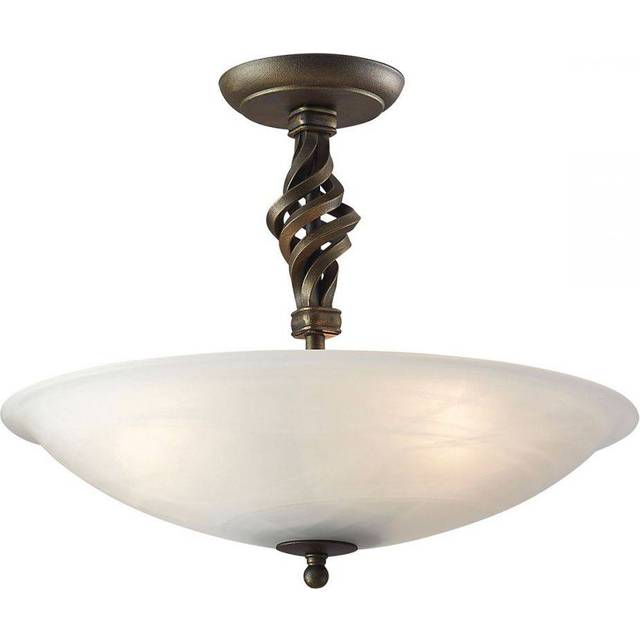 Elstead PB/SF/A BLACK Pembroke Three Light Semi-flush Black