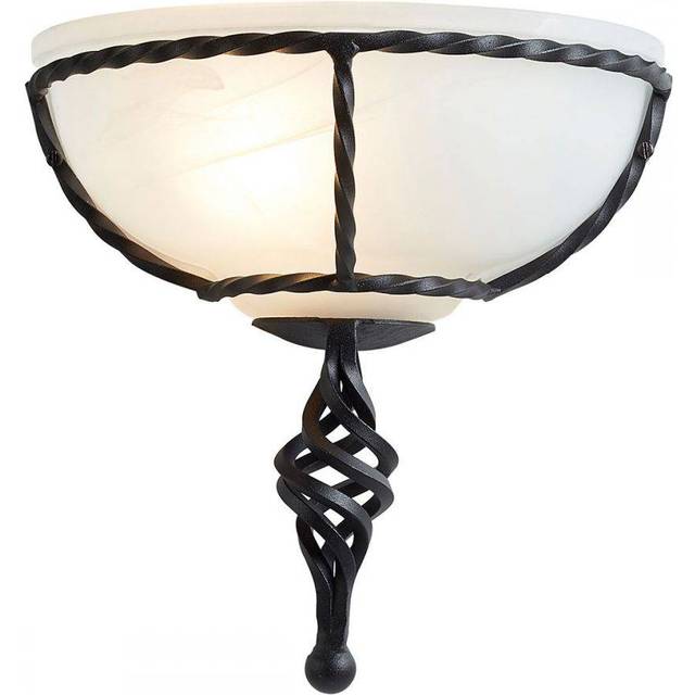 Elstead PB/WU BLACK Pembroke One Light Wall Uplighter Black