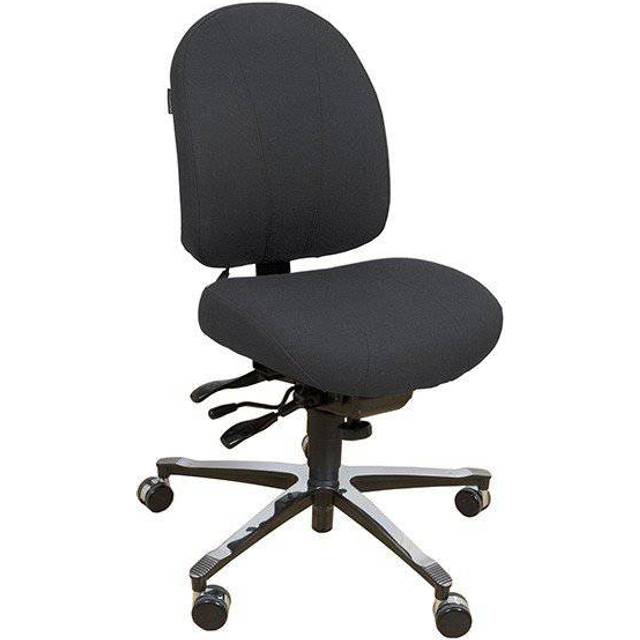 Malmstolen Classic 4000 kontorsstol, Medium rygg, svart Select, sitthöjd 45-56 cm - Svart