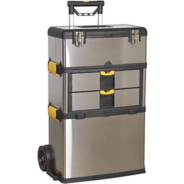 Sealey Mobile Stainless Steel/Composite Toolbox - 3 Compartment