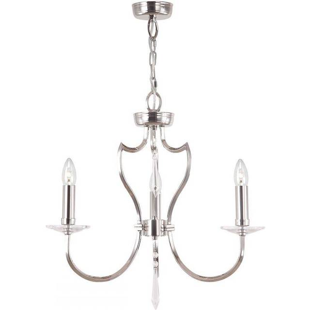 Pimlico - Chandelier 3 Light Dark Bronze Finish, E14 - Elstead
