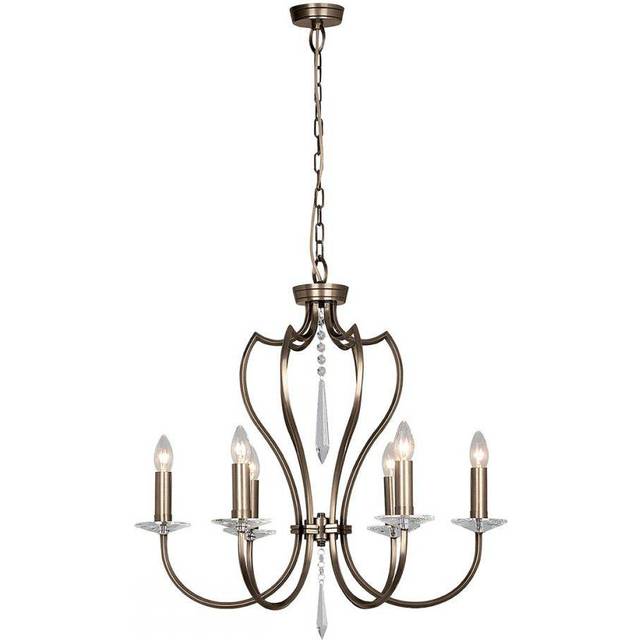 Elstead PM6 DB Pimlico Six Light Chandelier Dark Bronze