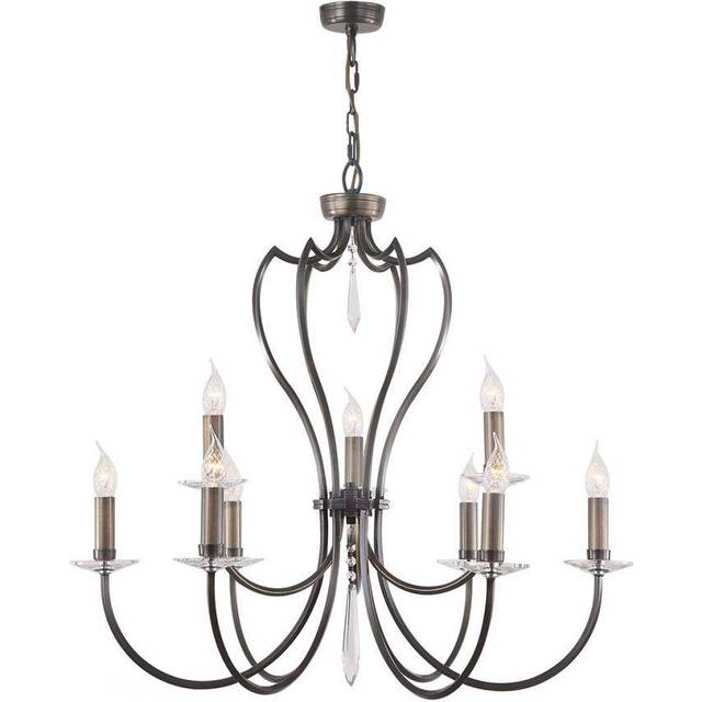 Elstead PM9 DB Pimlico Nine Light Chandelier Dark Bronze