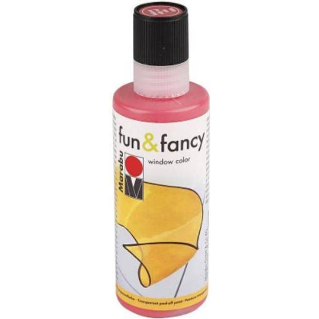 Marabu window colour fun & fancy glass spray paint 80ml ruby red