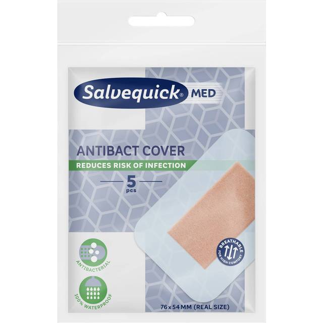 SalvequickMED Maxi Cover ANTIBACT plåster 5 st Antibakteriellt plåster 5 st