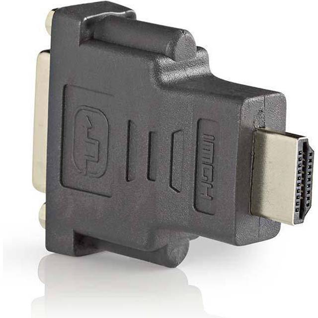 Nedis HDMI™ Adapter | HDMI™ Kontakt | DVI-D 24+1-Pin Hona | Guldplaterad | Rak | ABS | Antracit | 1 st. | Låda