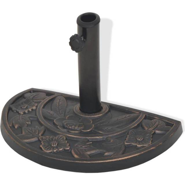 vidaXL Parasol Base Resin Half Round Bronze 9 kg - Brown