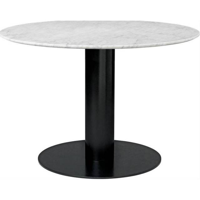 Gubi - GUBI 2.0 Dining Table, Ø 110 cm, Skiva: Trä - Ek, Bas: Svart - Matbord - Träfärgad - Metall/Trä