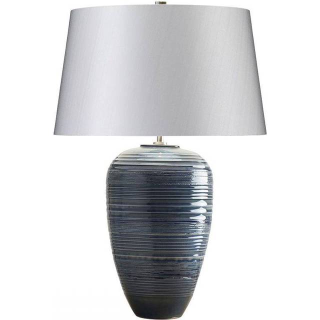 Poseidon - 1 Light Table Lamp - Blue Glaze Finish, E27 - Elstead