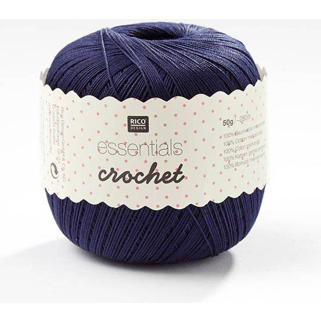 Rico Essentials Yarn Wool 100% Cotton 3 Ply Baby Mercerized Knitting Crochet 50g